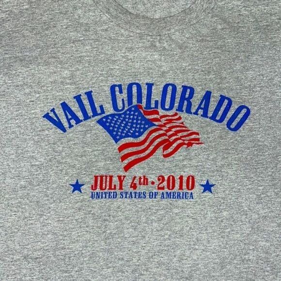 Alstyle Vail Colorado July 4th, 2010 Grey Men XL Holiday Event Comfy USA - Picture 2 of 4